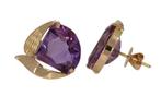 Amethist 18k gouden luxe dames oorbellen design waaier, Sieraden, Tassen en Uiterlijk, Oorbellen, Voordeelsieraden, Ophalen of Verzenden