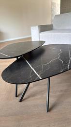 Salontafel marmerlook set, Ophalen, Rond, 50 tot 100 cm, Zo goed als nieuw