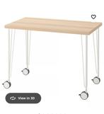Ikea Linnmon Bureau met Wielen, Huis en Inrichting, Bureaus, Ophalen of Verzenden, Met wielen, Zo goed als nieuw, Bureau