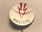 Metalen ARCOS MET PIJL Speld (Rood/Zwart/Aluminiumkleur)., Verzenden, Zo goed als nieuw, Merk, Speldje of Pin
