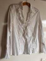Witte vintage stijl blouse maat L, Ophalen of Verzenden, Zo goed als nieuw