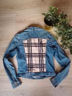 Upcycled denim jacket S, Kleding | Dames, Ophalen of Verzenden, Zo goed als nieuw, Blauw