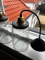 Kesbeke pot hanglamp, Ophalen of Verzenden, Minder dan 50 cm, Vintage, retro, trend, Glas