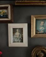 Barok renaissance miniatuur schilderijtje. 14x11.3, Antiek en Kunst, Ophalen of Verzenden