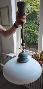 Vintage/retro opaline hanglamp, Huis en Inrichting, Lampen | Hanglampen, Ophalen, Gebruikt, 50 tot 75 cm