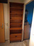 Vintage mid century half open wand boekenkast 2-delig, Ophalen, Gebruikt, 200 cm of meer, Teakhout