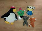 Diverse knuffels: Pinguin / Minion NIEUW/ hond/ nijlpaard, Ophalen of Verzenden, Zo goed als nieuw, Overige typen