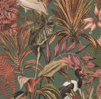 Behang - 4 Rollen (Ashford & Sons), Ophalen, 10 tot 25 m², Groen, Print