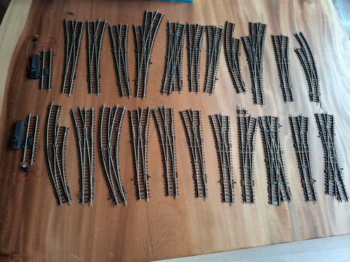 Roco H0 - 22 roco-line wissels en 2 ontkoppelrails, Hobby en Vrije tijd, Modeltreinen | H0, Gebruikt, Rails, Gelijkstroom, Roco