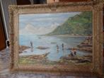 indisch indonesisch schilderij vissers jaren 50, Ophalen