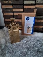 Heinen Delfts Blauw Droogbloem huisje goud, Ophalen of Verzenden, Zo goed als nieuw