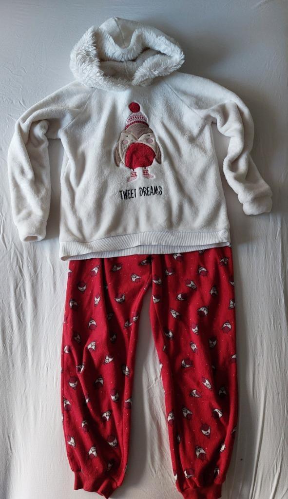 huispak/ Loungewear 3 delig set ( broek, trui en slaapmasker, Kleding | Dames, Huispakken, Gedragen, Maat 38/40 (M), Rood, Ophalen of Verzenden