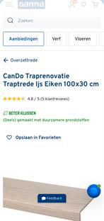 CanDo Overzettreden IJs Eiken - Traprenovatie Restant, Huis en Inrichting, Ophalen, Beige, Nieuw, Minder dan 10 m²