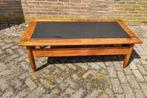 Vintage Topform salontafel eiken met Belgisch hardsteen, Antiek en Kunst, Antiek | Meubels | Tafels, Ophalen