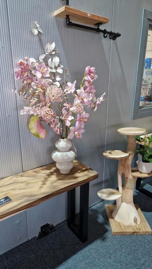 Chique zijden bloemen boeket incl vaas Silkka / Silk-ka, Huis en Inrichting, Woonaccessoires | Kunstplanten en Kunstbloemen, Nieuw