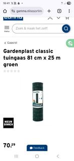 Nieuw: 25 meter groen tuingaas 81 cm hoog, Ophalen, Zo goed als nieuw, 20 meter of meer