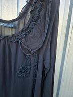 Didi transparante zwarte top met mooie details, maat M valt, Maat 38/40 (M), Verzenden, Zwart, Didi