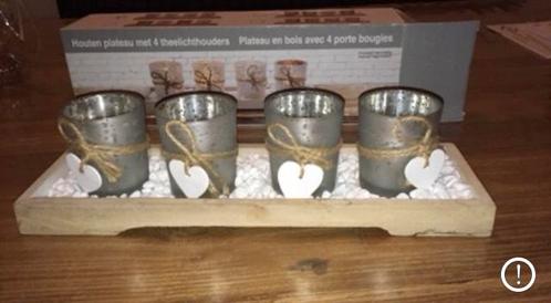 Theelichthouders, Huis en Inrichting, Woonaccessoires | Kandelaars en Kaarsen, Zo goed als nieuw, Minder dan 25 cm, Hout, Ophalen of Verzenden