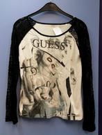 Guess top / truitje creme met print + kant zw. mouw S 40611