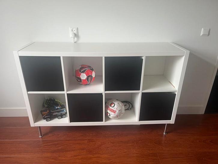 Ikea Kallax kast met kastjes aks dressoir, Huis en Inrichting, Kasten | Dressoirs, Zo goed als nieuw, 100 tot 150 cm, 25 tot 50 cm
