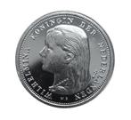 Nederland 1 gulden 1896 (zilver, miniatuur replica, FDC), 1 gulden, Zilver, Ophalen of Verzenden, Koningin Wilhelmina