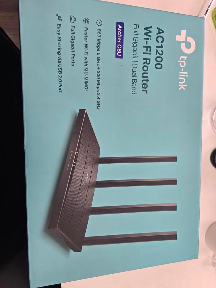 TP-Link Archer C6U AC1200 Router, Computers en Software, Routers en Modems, Nieuw, Router, Ophalen of Verzenden
