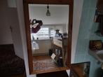 Facet geslepen spiegel van 105 bij 67 cm met houten lijst, Huis en Inrichting, Ophalen, 100 tot 150 cm, Zo goed als nieuw, Rechthoekig