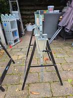 Verstelbare Werkbank/Steigerbokjes, Ophalen, Gebruikt, 70 tot 120 cm, Inklapbaar