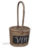 Leuke flessenmand Vin, Huis en Inrichting, Woonaccessoires | Schalen en Manden, Ophalen of Verzenden, Nieuw, Rond, Riet