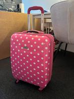 Roze handbagage koffer met stippen, Ophalen, Gebruikt, Hard kunststof, Slot