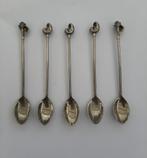 5 Verzilverde Theelepeltjes Schelpmotief uit “Schelp” Shell, Antiek en Kunst, Ophalen