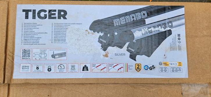 Menabo Tiger Dakdragers 120cm - Zo Goed Als Nieuw, Auto diversen, Dakdragers, Zo goed als nieuw, Ophalen of Verzenden