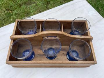 Houten Kistje Bakje Werkkistje Frans art deco beschikbaar voor biedingen