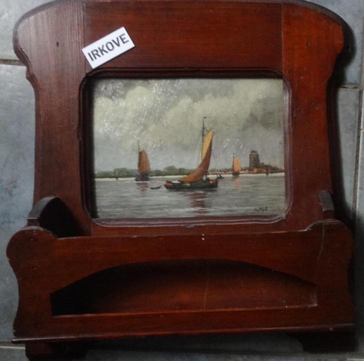 OUDE KRANTENHANGER MET DORDRECHT * Hout *, Antiek en Kunst, Antiek | Woonaccessoires, Verzenden