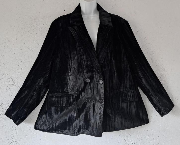 NIeuw Prachtig Zwart Fluwelen YESTA Blazer Mt 3- 50/52, Kleding | Dames, Grote Maten, Nieuw, Jasje of Colbert, Zwart, Ophalen of Verzenden