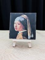 Houten tegeltje of als wandbord je het meisje met de parel!, Huis en Inrichting, Woonaccessoires | Schilderijen, Tekeningen en Foto's