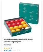 Aramith Casino English poolballen set 50,8 mm, Nieuw, Ophalen of Verzenden, Keu of Ballen