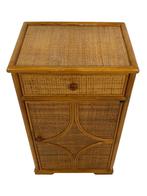 Vintage Boho Rotan Kastje ladekastje jaren 70 design, Antiek en Kunst, Ophalen