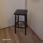 Houten krukje, zwart, Huis en Inrichting, Stoelen, Gebruikt, Eenvoudig, Zwart, Ophalen of Verzenden