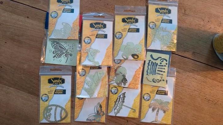 Diverse Sandy Art Sjabloon Templates - 12 Stuks, Hobby en Vrije tijd, Kaarten | Zelf maken, Nieuw, Overige typen, Ophalen of Verzenden