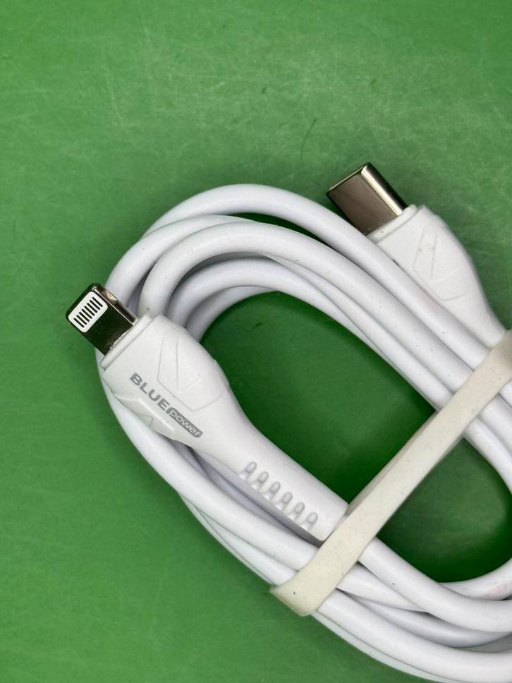 Blue Power USB-C naar Lightning oplaadkabel., Telecommunicatie, Mobiele telefoons | Toebehoren en Onderdelen, Nieuw, Apple iPhone