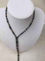 lange ketting van zwarte magnetische Hematiet kralen 100 cm., Ophalen of Verzenden, Zo goed als nieuw, Zwart, Steen of Mineraal