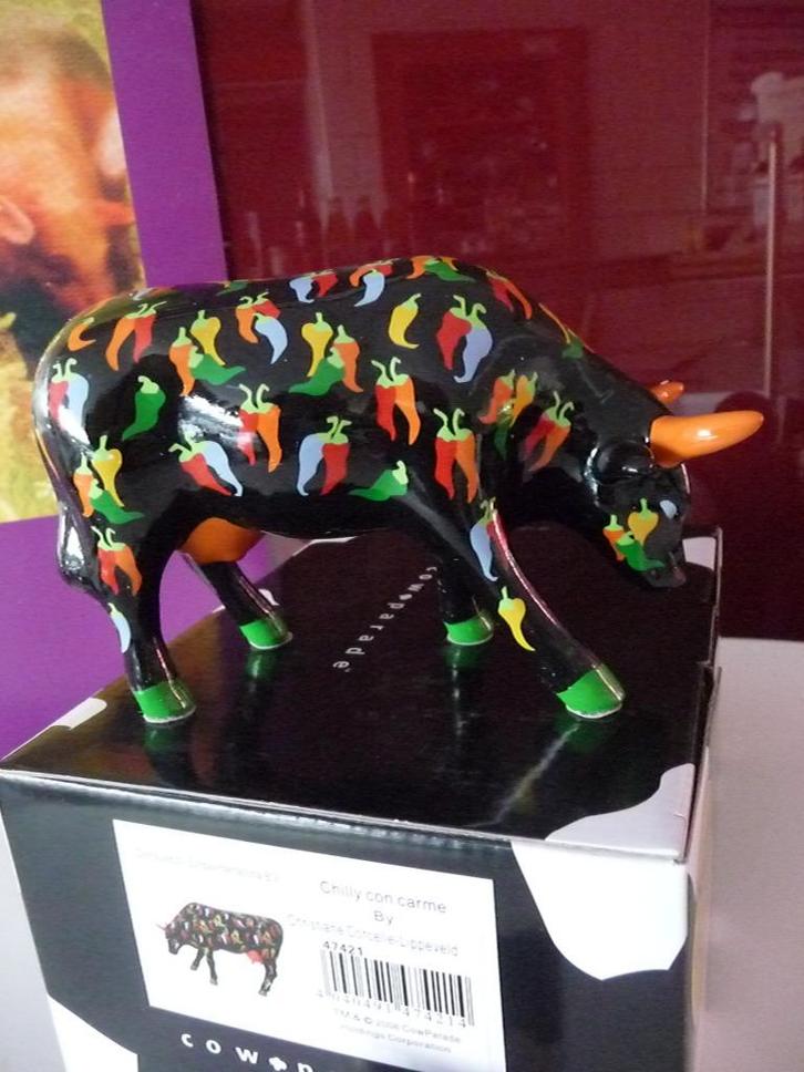 Nieuw Cow Parade koe Chilies con Carne gratis verzending., Antiek en Kunst, Kunst | Designobjecten, Ophalen of Verzenden