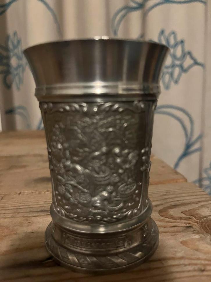 Tinnen Beker - Zinn 96%, Antiek en Kunst, Antiek | Tin, Ophalen of Verzenden