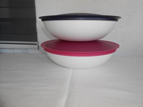 Tupperware Allegra Kom Blauw/Wit en Roze/Wit 1,5L NIEUW, Huis en Inrichting, Keuken | Tupperware, Nieuw, Bak of Kom, Blauw, Wit