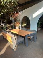 Low dining set Bellevue Teak/antraciet grijs, Tuin en Terras, Tuinsets en Loungesets, Ophalen of Verzenden, Zo goed als nieuw