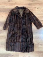 Klassieke Echte Bontjas (Nerts) Donkerbruin - Maat M/L, Kleding | Dames, Ophalen of Verzenden, Zo goed als nieuw, Maat 38/40 (M)