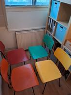 Retro Houten Eetkamerstoelen - Set van 4, Ophalen, Gebruikt, Overige kleuren, Vier