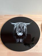 2 glas schilderijen schotse hooglanders 50 cm, Ophalen of Verzenden