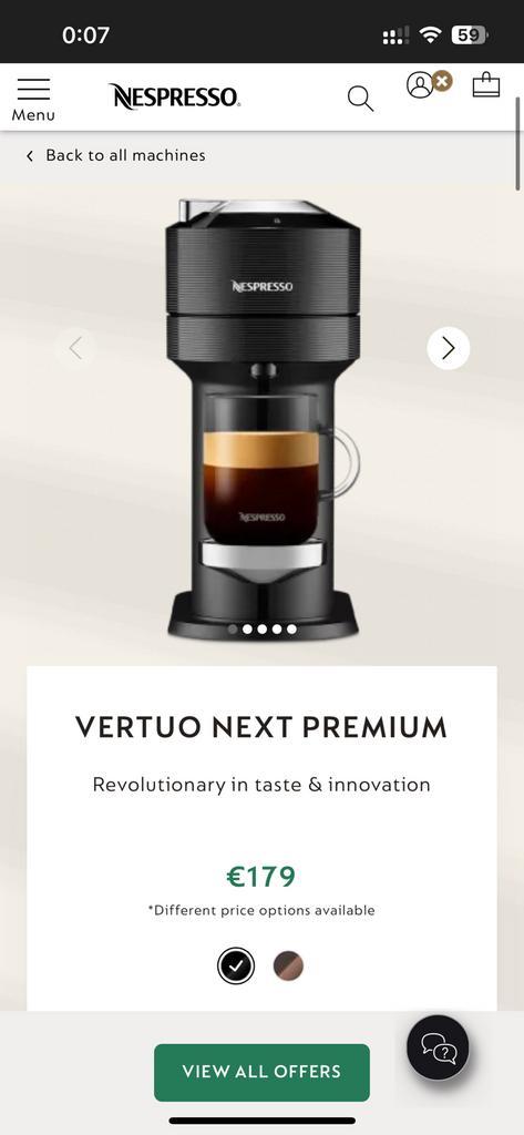 Nespresso Vertuo Next Premium BRANR NEW, NOT OPENED NIUEW, Witgoed en Apparatuur, Koffiezetapparaten, Nieuw, Ophalen of Verzenden
